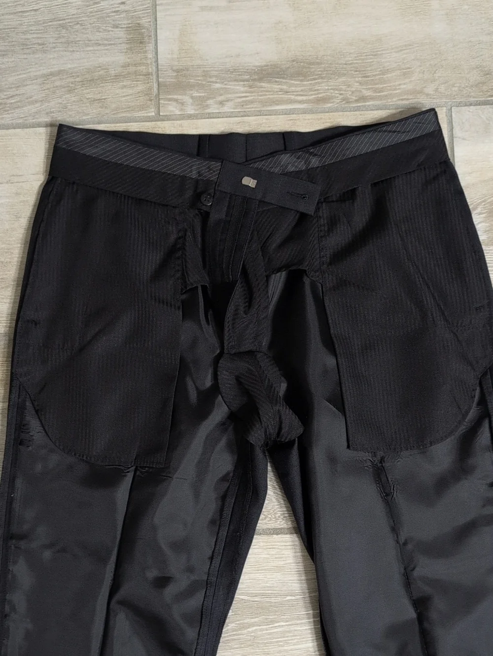 35x31 Men's Wearhouse ToBlack Tailored Suit Pants | Black Dress Pants